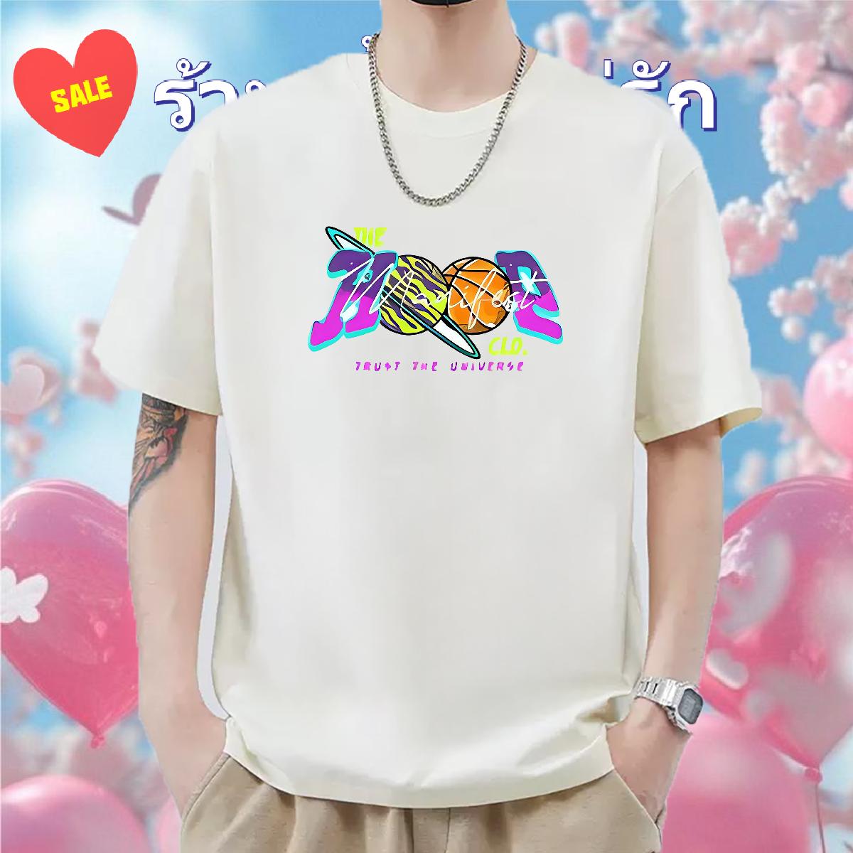 Cool Men T Shirts Sport Cotton Breathable Short Sleeve Men Tops Tees 2024 Summer DIY Printed Tops Shirt