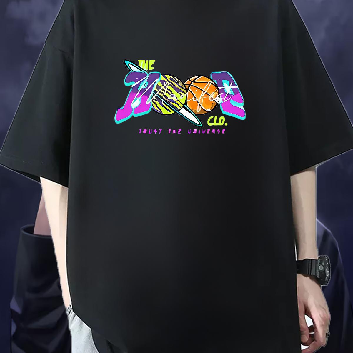 Fashion T-Shirts Custom Print Plus Size Outdoor Men Tops Tees 180g Cotton Loose Fit