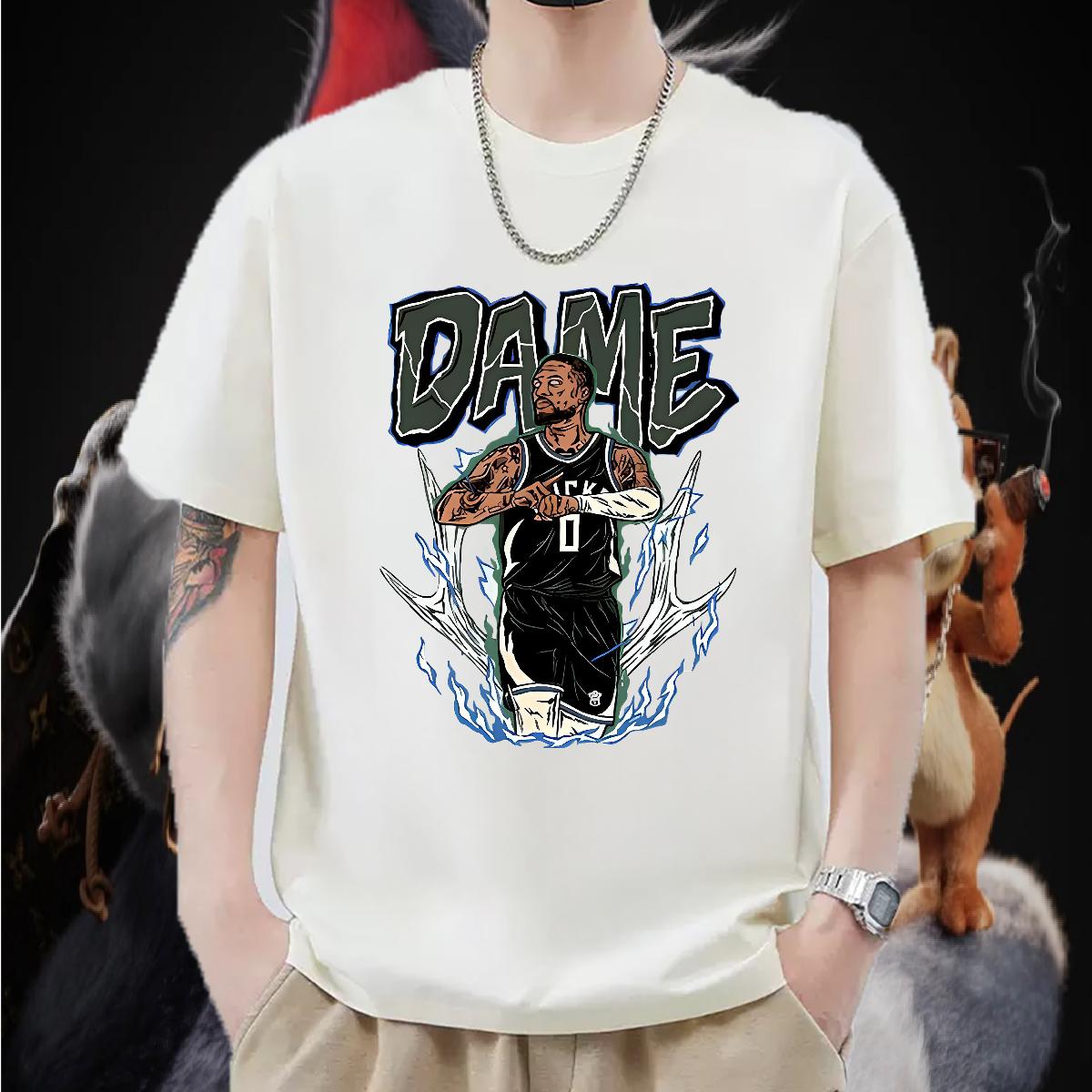 Loose Mens T Shirts Street Wear Crew Neck Cotton Men Tshirts Fashion Casual Custom Tops Shirt