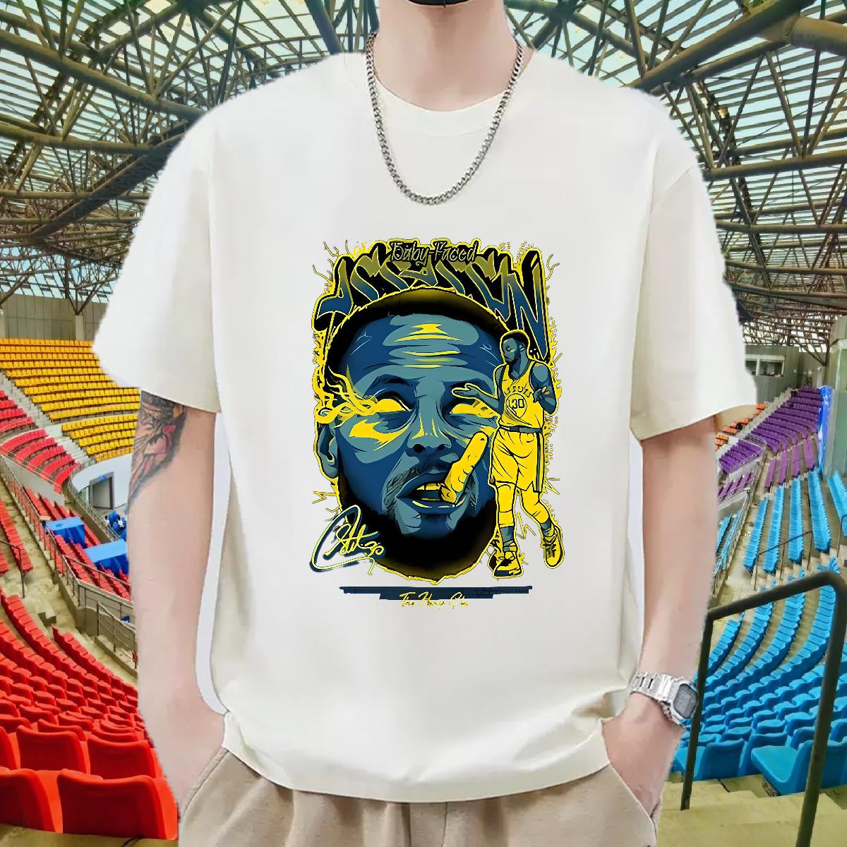 New Arrival Mens T Shirts DIY Printed Men Tops Tees Street Casual Cotton O Neck Short Sleeves 5A Clothes