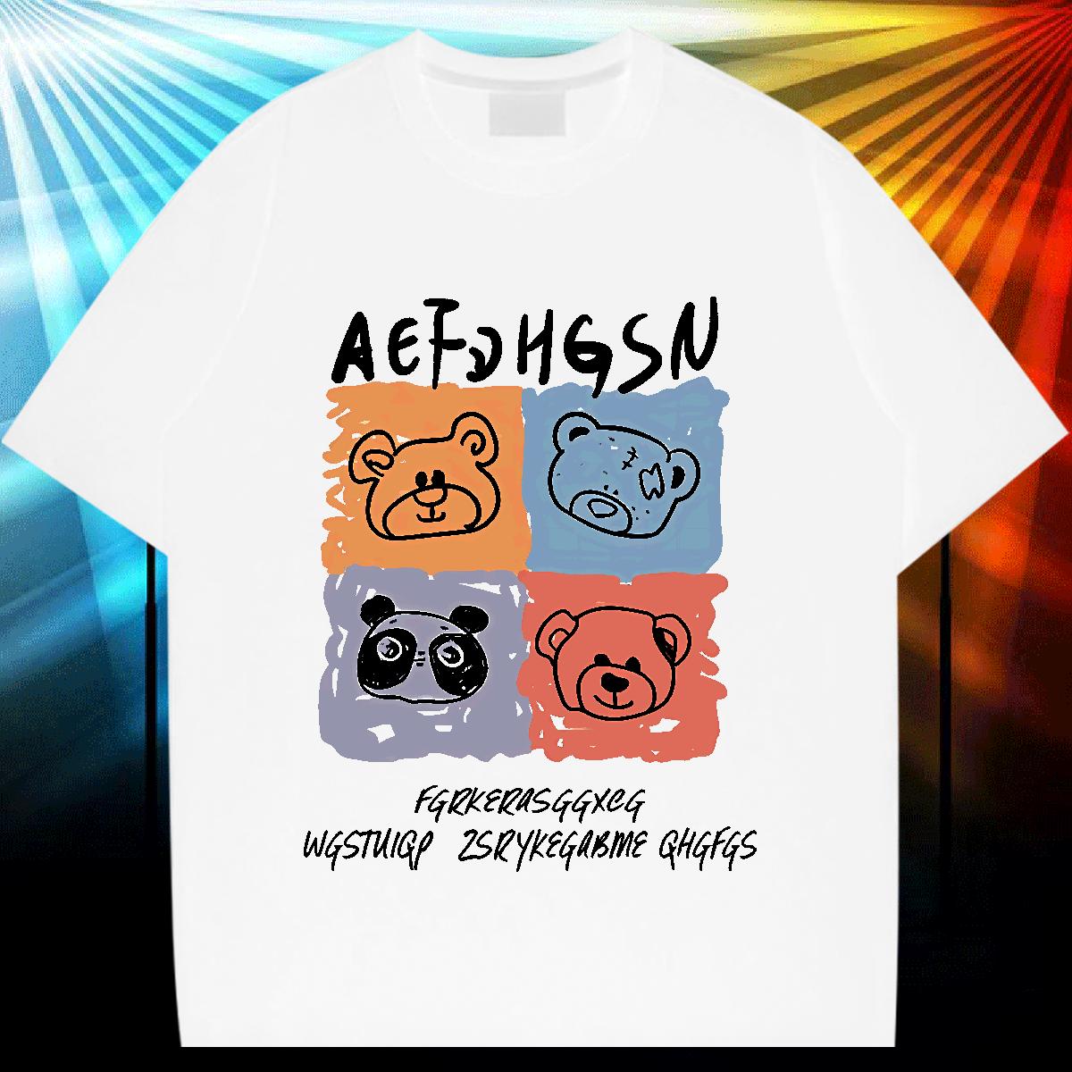 Wholesale Couples T Shirts Crew Neck Cotton Casual Daily Wear T-Shirts for Men Black Oversized 2024 Designer Tshirts