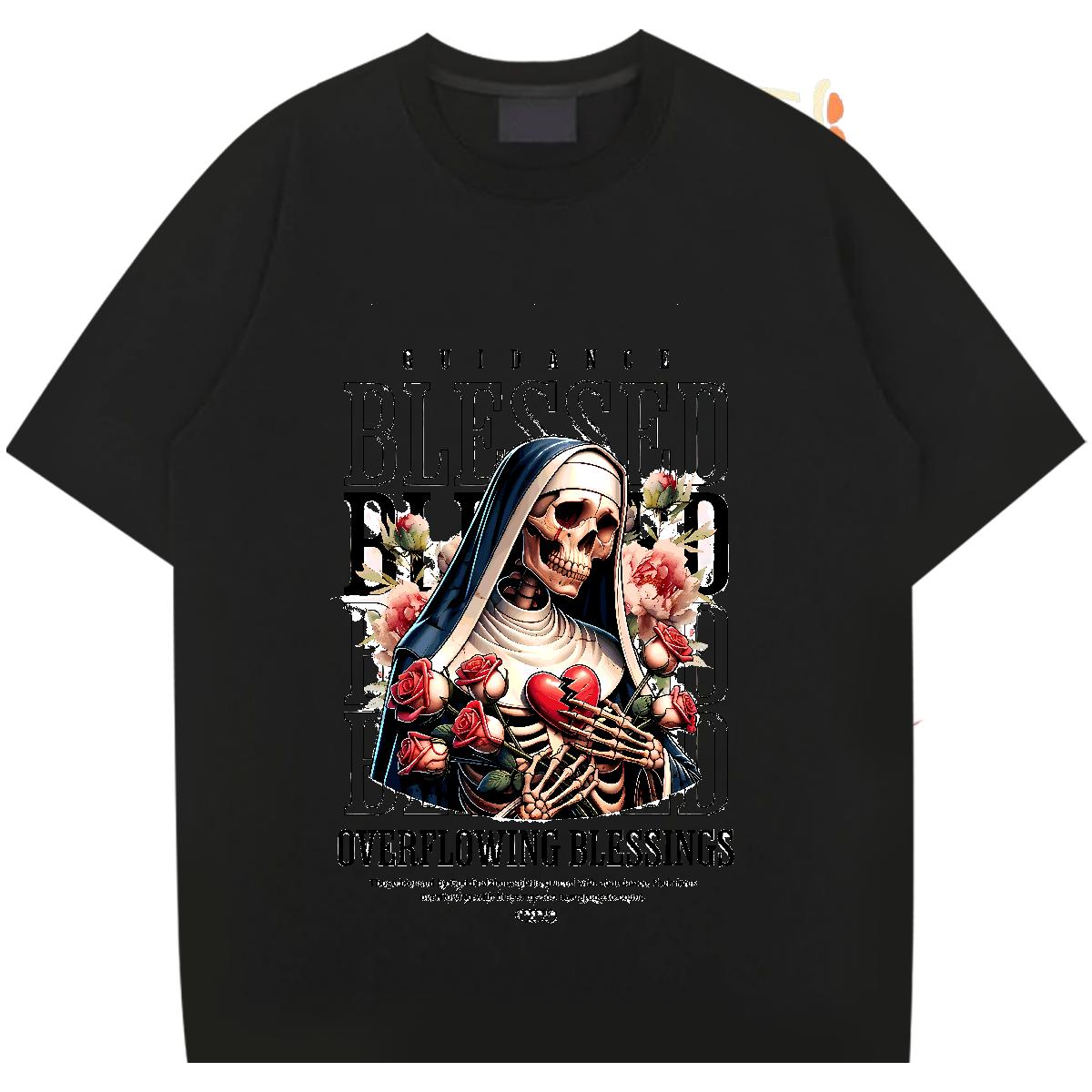 Fashion T-Shirts Cartoon Printing S-3XL Men Clothes T-Shirt Street wear Hip Hop Breathable Short Sleeve 5A Wear