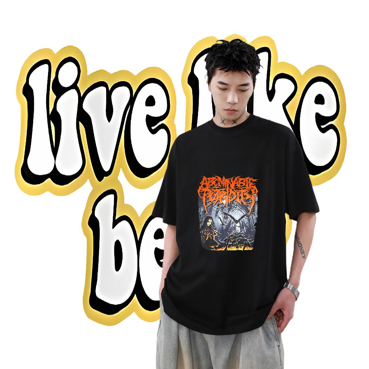 Designer Fashion T Shirt For Man Skull Sports Casual Mens Tshirts Cotton Breathable Wholesale