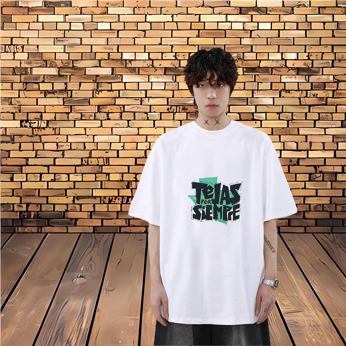 Loose Fit Mens T Shirts Street Round Neck Short Sleeve Tshirt for Man Woman 2024 Summer Cartoon Print Tees