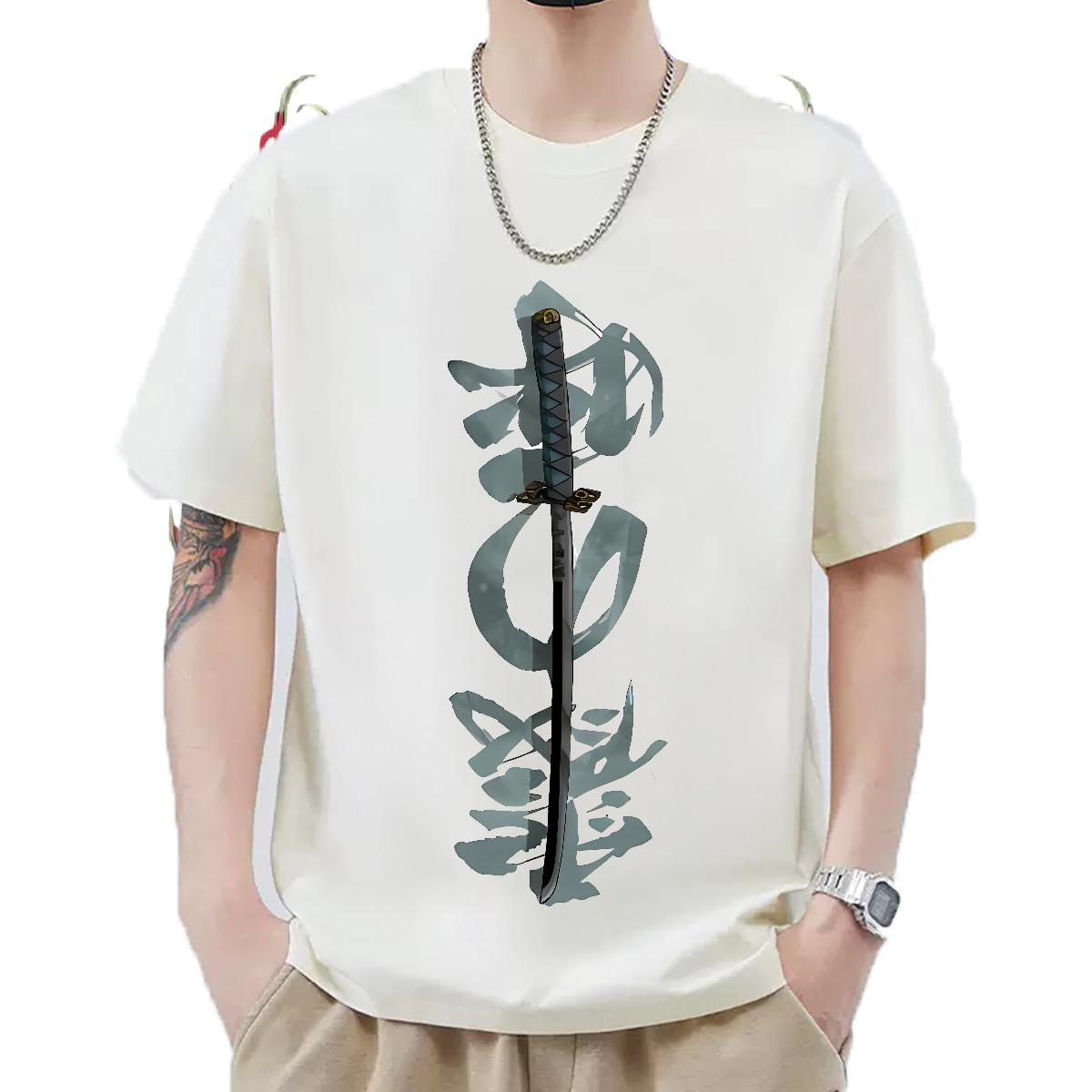 Cool Design Men Tshirts Breathable Short Sleeve Anime Printing Street T-Shirts for Men Plus Size Custom Classic Tees Shirts