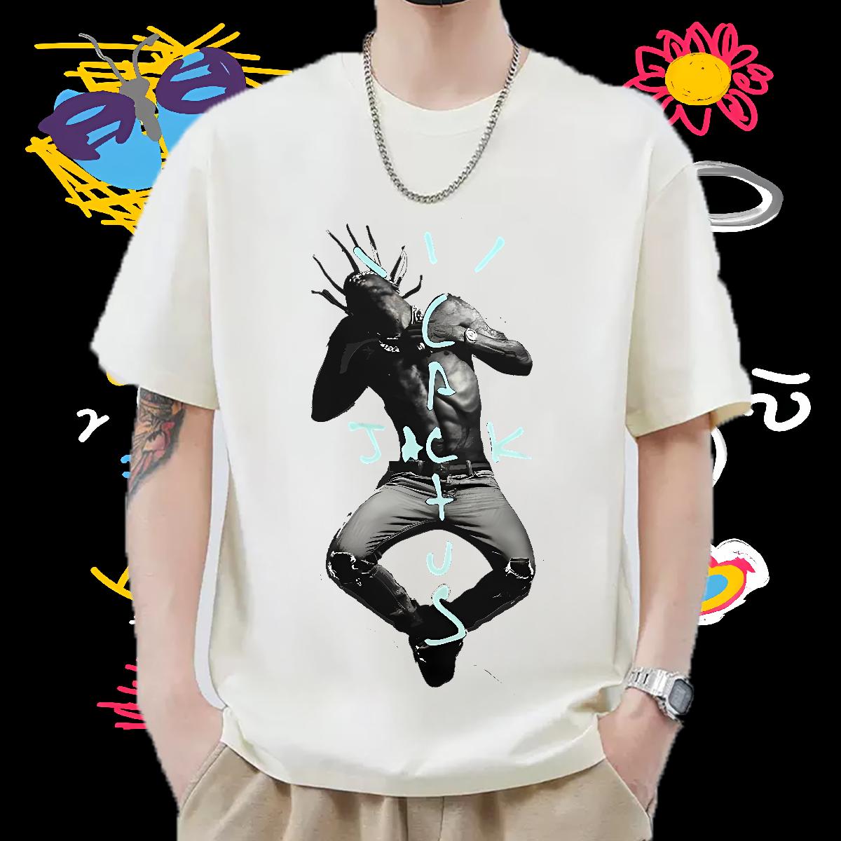 Cool Mens T Shirts Anime Printing Street Breathable Short Sleeve Couples T Shirts Customized Floral Print Tees