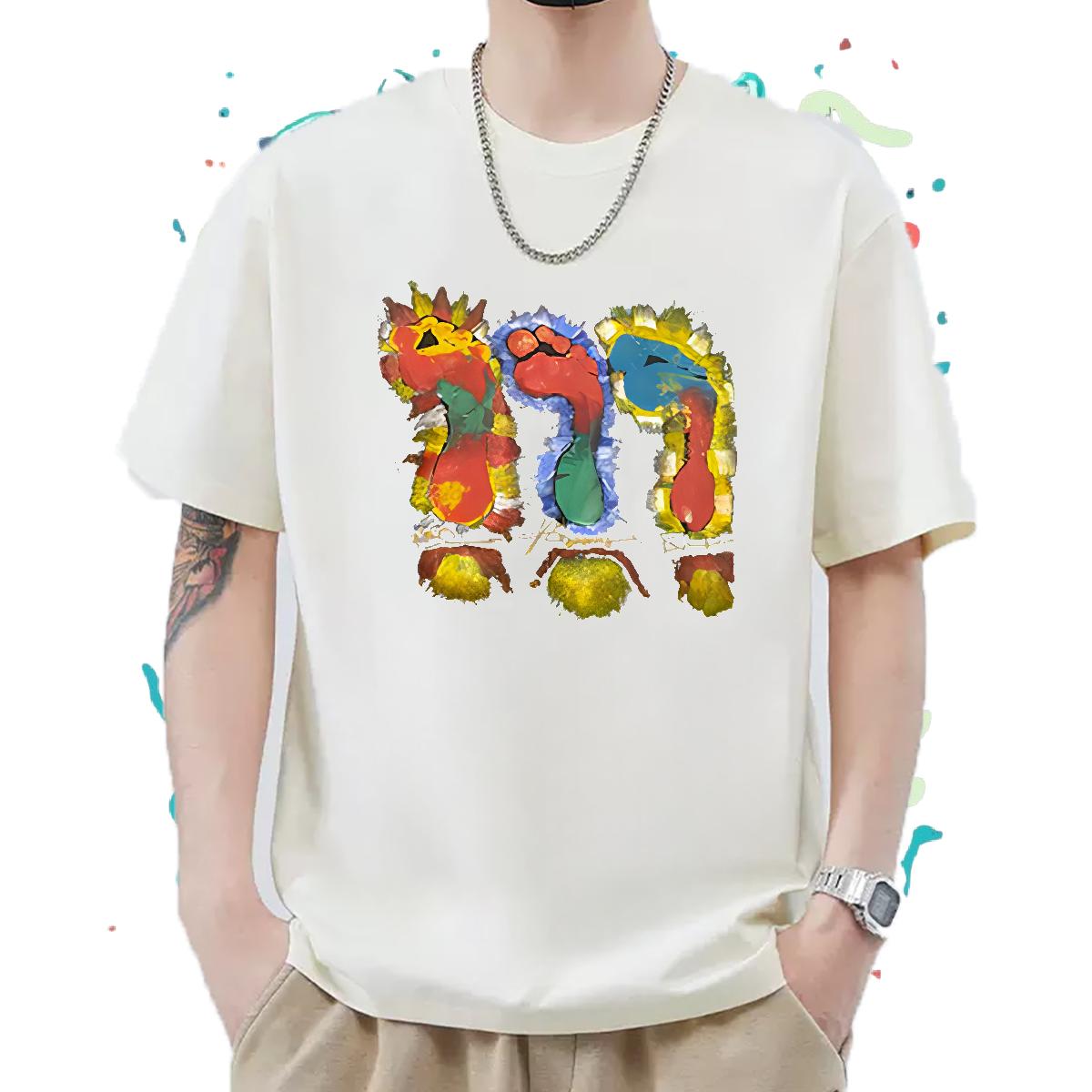 Loose Couples T Shirts Cotton Breathable Short Sleeve Casual Man T Shirts DIY Anime DIY Customized Top Tees