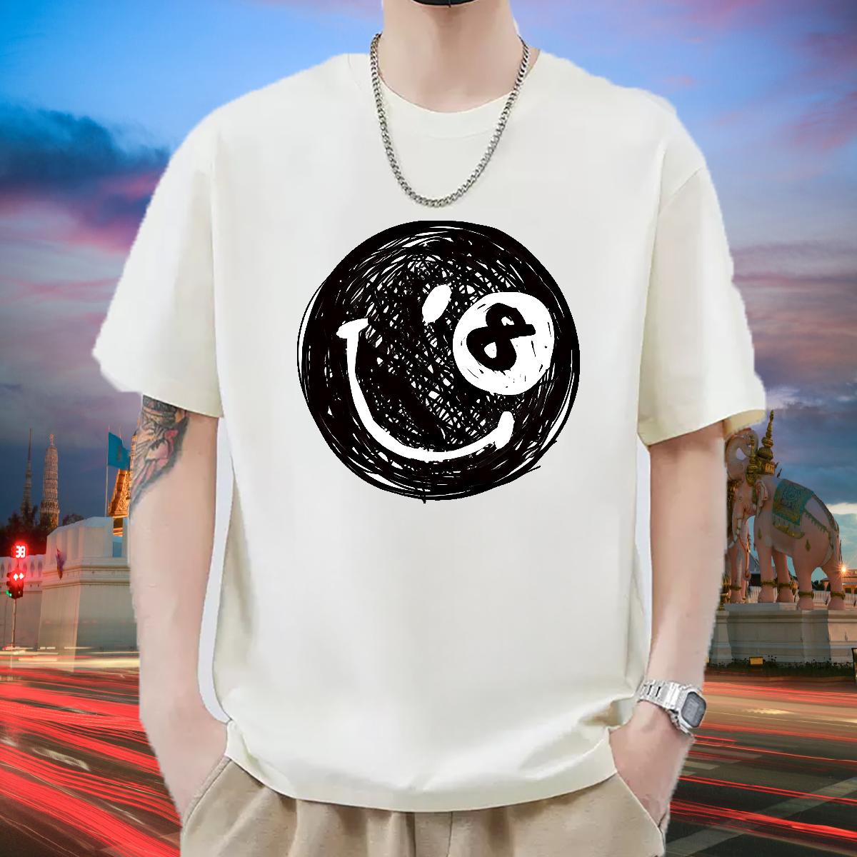 Soft Men Clothes T-Shirt Crew Neck Cotton Breathable Street wear Hip Hop T-Shirts DIY Anime Brand Tees