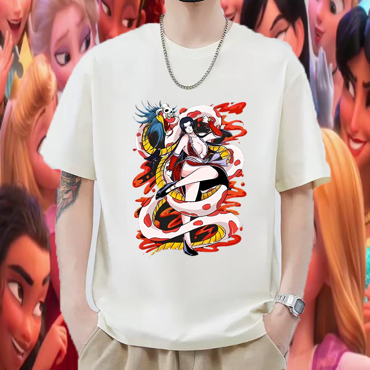 Casual New T shirt Floral Print Hip Hop Street Men Clothes T-Shirt Cotton O Neck Short Sleeves Loose Fit