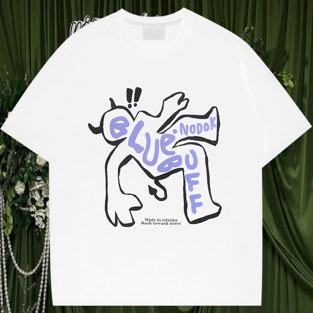 New Arrival Mens T Shirts Cartoon Printing S-3XL Couples T Shirts Beach Crew Neck Cotton Breathable Soft Tops