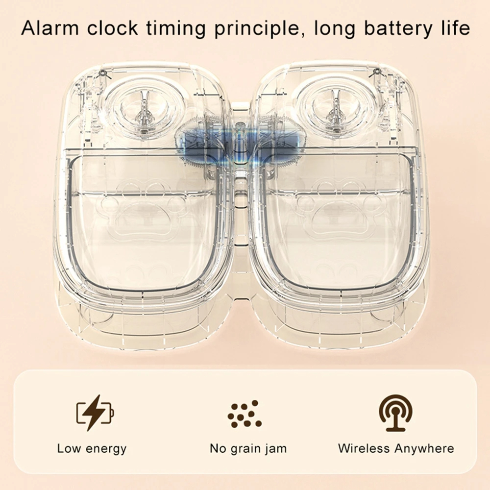 Pet Automatic Timing Feeder Large Capacity Dog Dry&Wet Food Container Electric Dog Double Dish Bowl For Cats Dogs