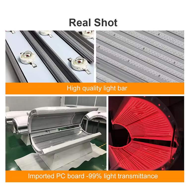 Full Body Infrared Red LED Light Therapy Treatment Fat Burn Weight Loss Skin Tighten Physiotherapy solarium tanning Bed