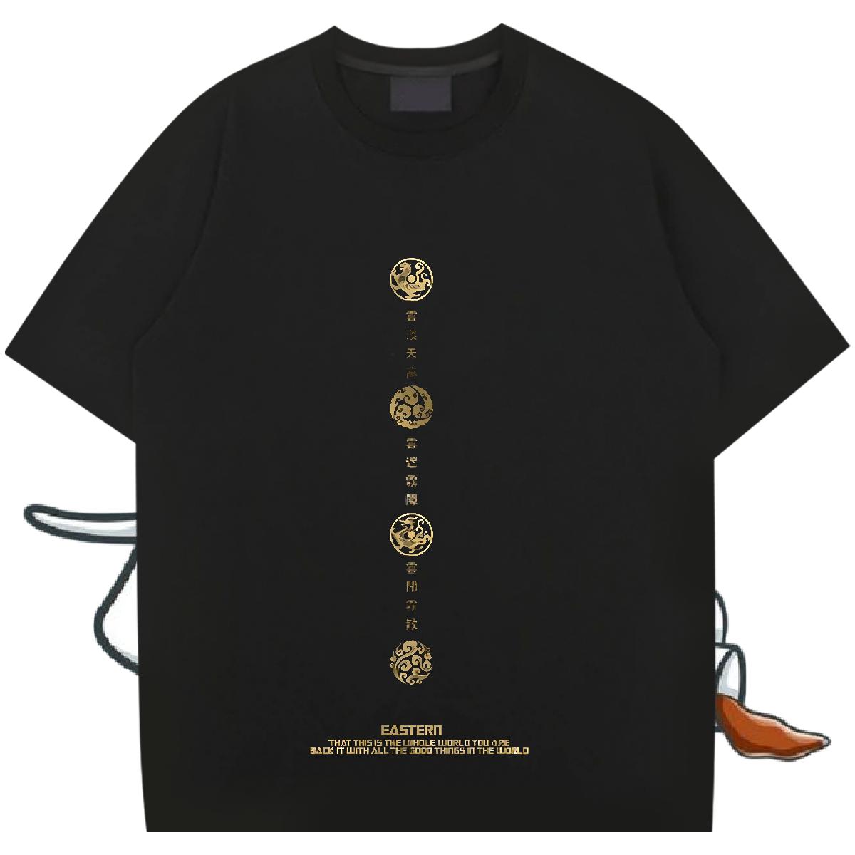 Cool Design Men Tees Crew Neck Cotton Outdoor Man T Shirts Cartoon Printing S-3XL DIY Tops Tees