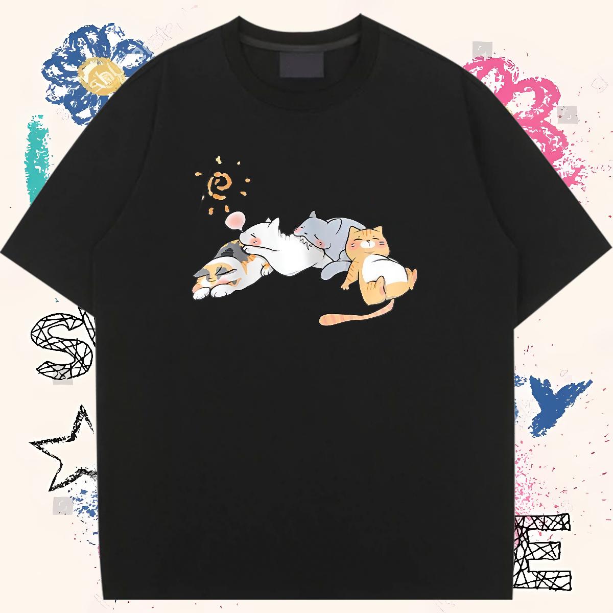 Unisex Womens T Shirts Breathable Short Sleeve Clothes Daily Wear Classic Lady T shirt DIY Printed