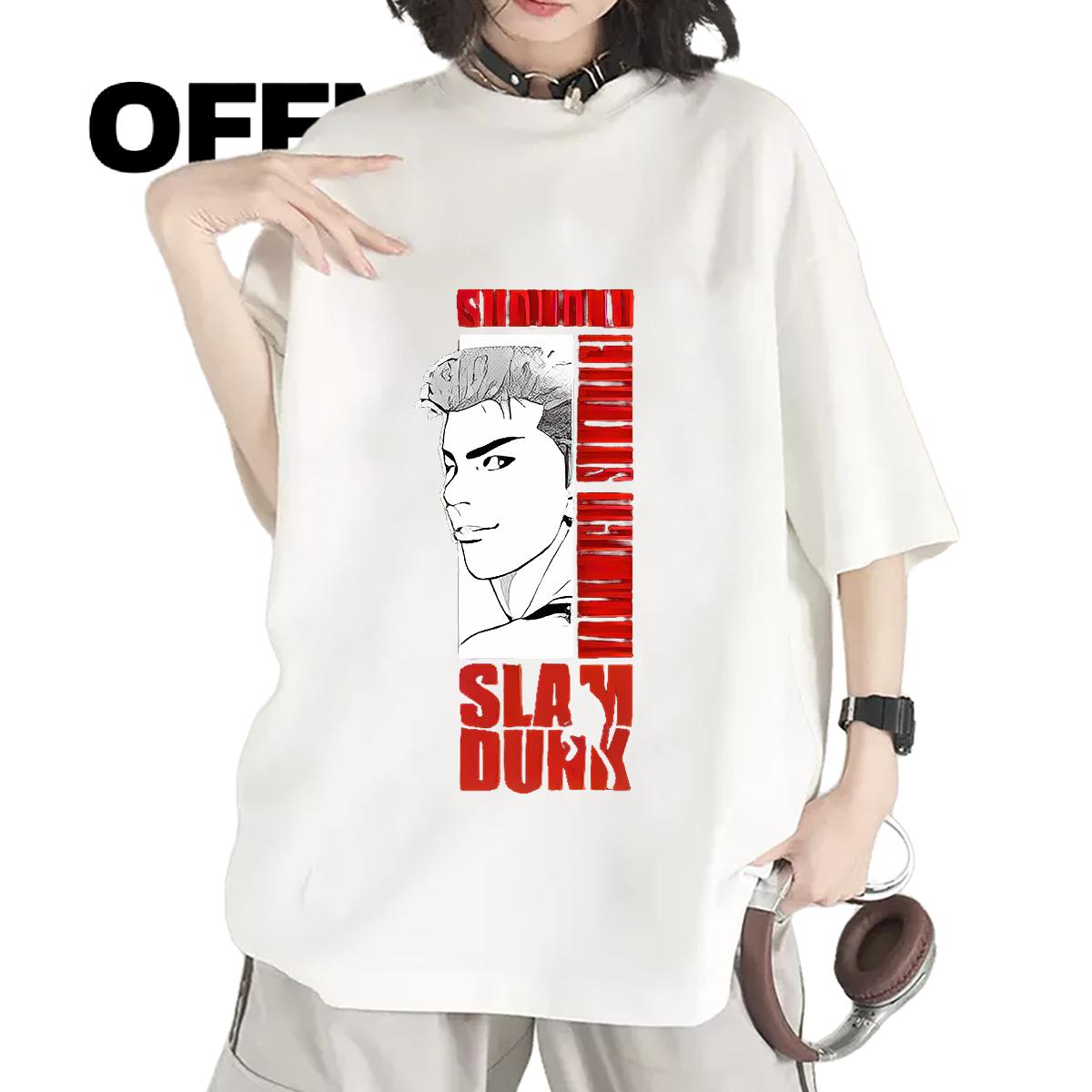 Lady Woman T Shirts O-Neck Short Sleeve Cotton Tshirts Hip Hop Fashion Woman Tshirt DIY Anime