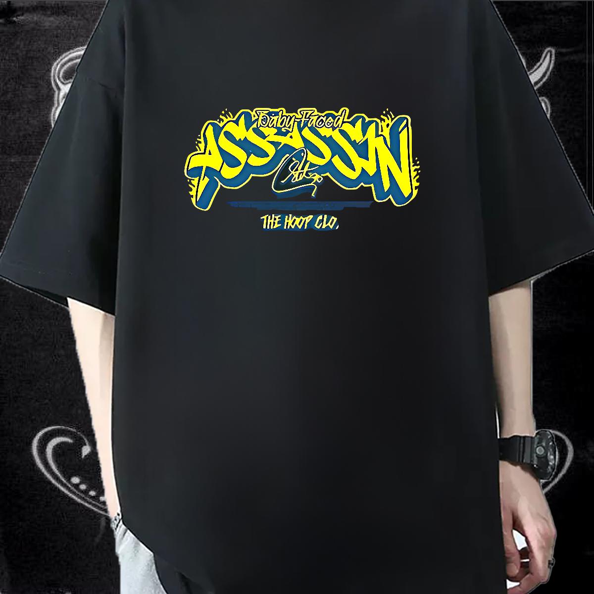 Fashion New Mens T Shirts Cartoon Printing S-3XL Men Tshirts Beach Cotton O Neck Short Sleeves Cool Top Tees