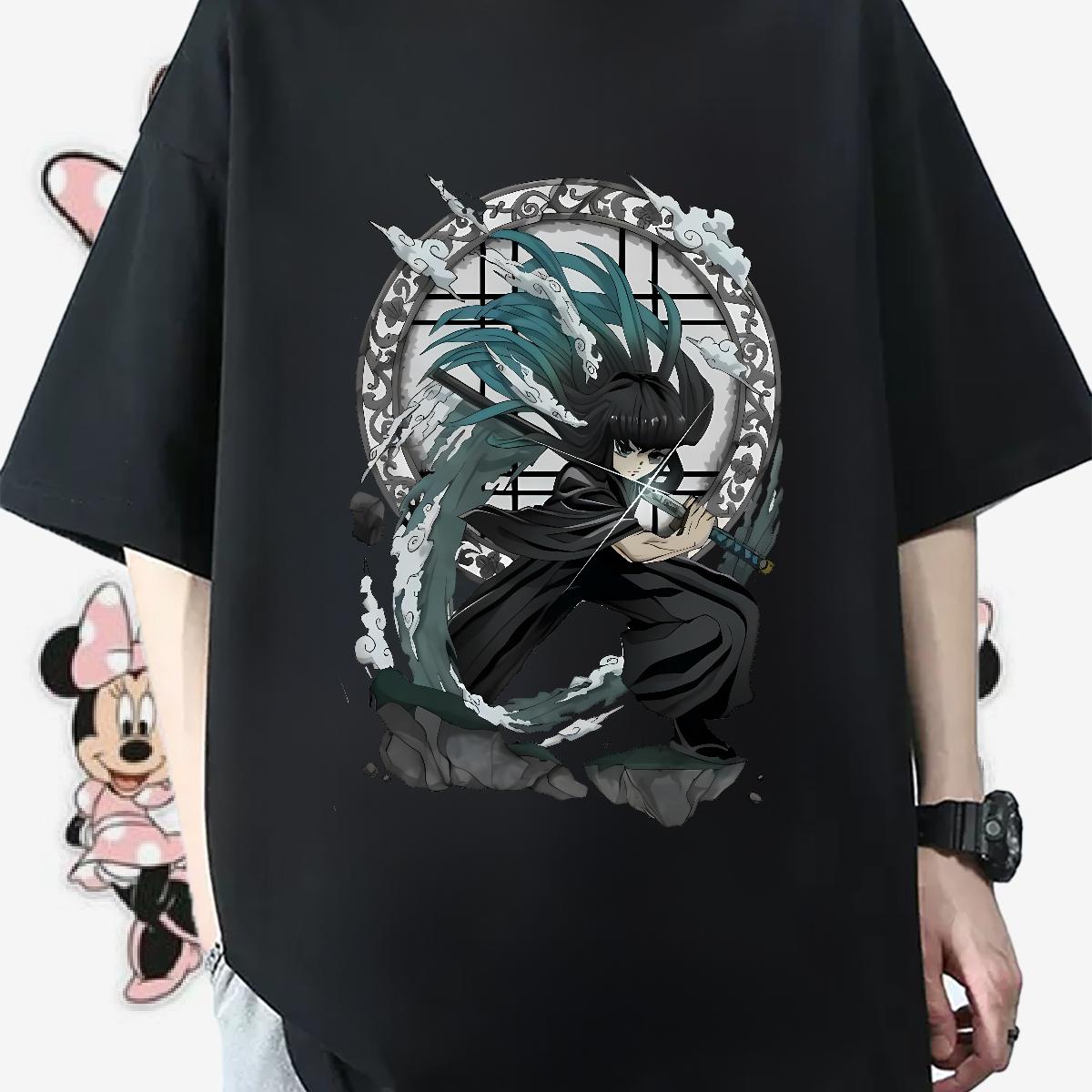 Classic Men Tees Short Sleeve Cotton O-Neck Anime Printing Street T-Shirts Asian Size Fashion Casual Clothings