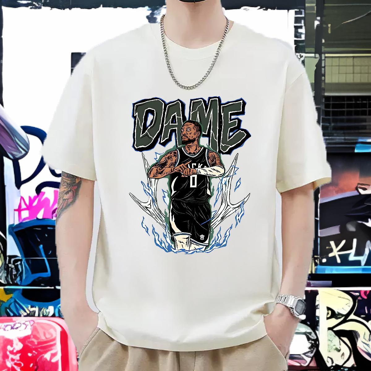 2024 Summer T-Shirts for Men DIY Printed Daily Wear Men Tees Cotton Breathable Soft Cool