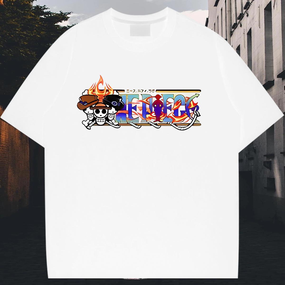 DIY T-Shirts for Men DIY Anime Street Wear Men Clothes T-Shirt Crew Neck Cotton Classic