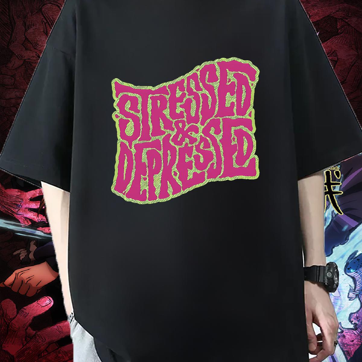 Casual New T Shirts Men Cartoon Print Tshirts Sport Round Neck Short Sleeve High Quality Tees Shirts