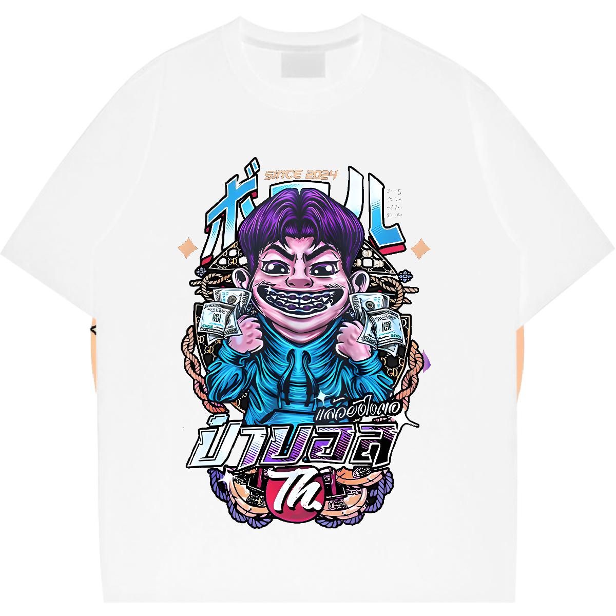 5A Womens T Shirts Cotton Comfortable Clothings Summer Casual 2024 Tshirt for Man Woman Cartoon Printing S-3XL