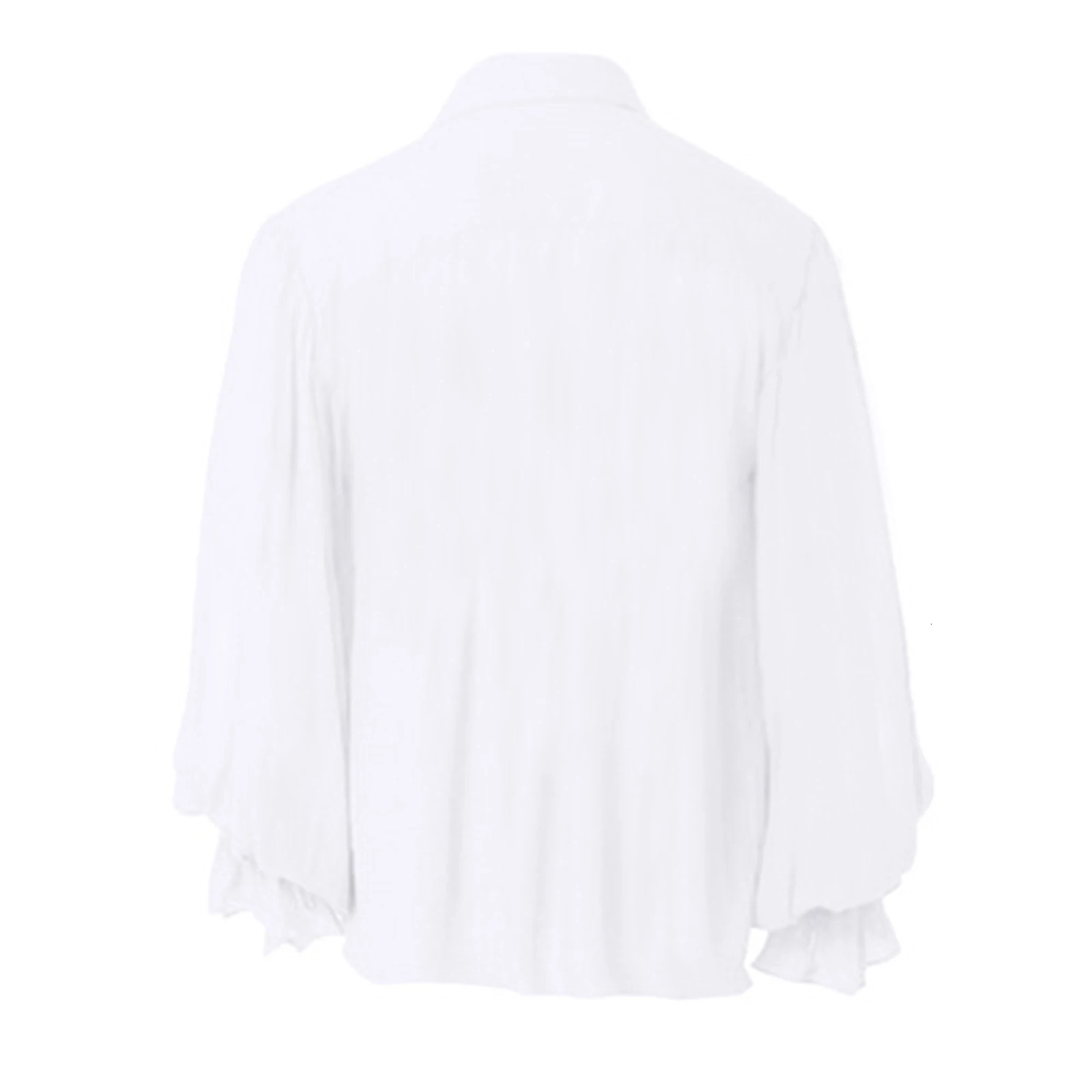 Mens Renaissance Costume Ruffled Long Sleeve Lace Up Medieval Steampunk Pirate Shirt Cosplay Prince Drama Stage Costume Tops 240704