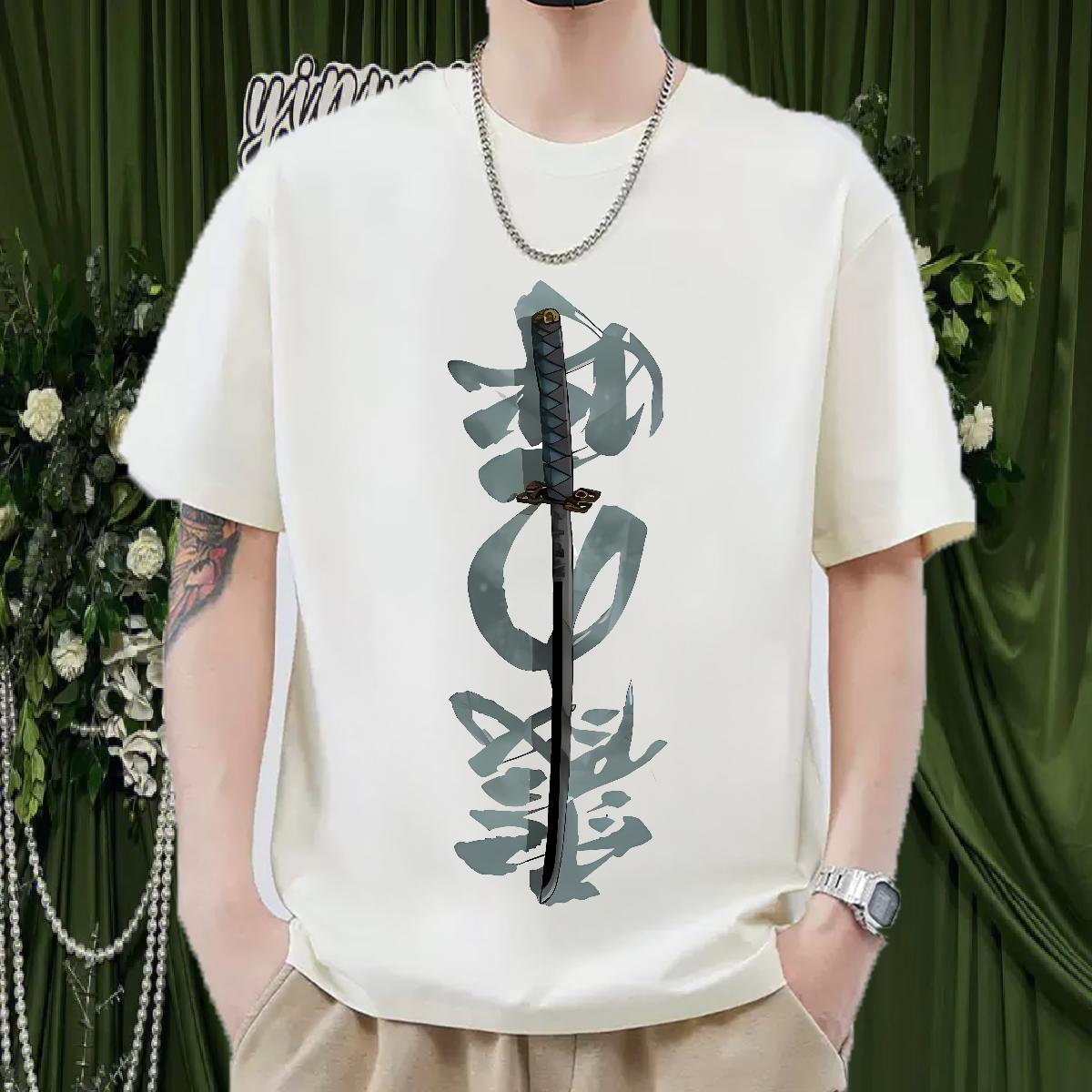 New Arrival T shirt Black Oversized Beach Men Tshirts Cotton Breathable Short Sleeve Loose