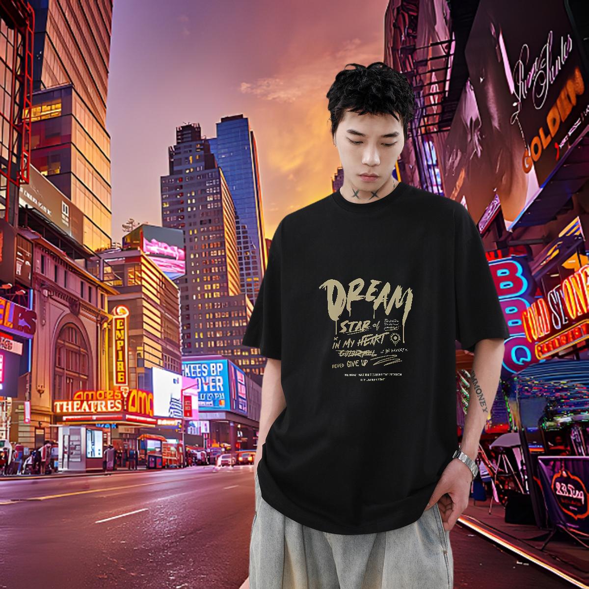 Soft T Shirts Men Casual Daily Wear Cotton Breathable Tshirts Fashion Design Custom Printing Tops Shirt