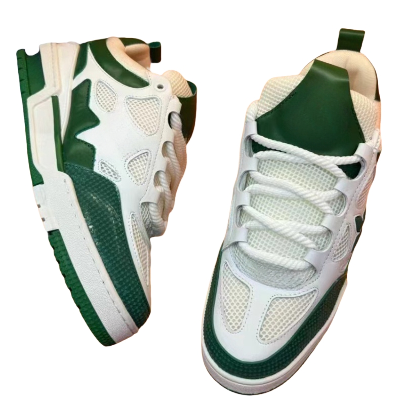 Fashion sports shoes, new lace up shoes, luxury designer shoes, thick soled men's running shoes, rubber letter shoes, outdoor anti slip shoes, printed indoor shoes