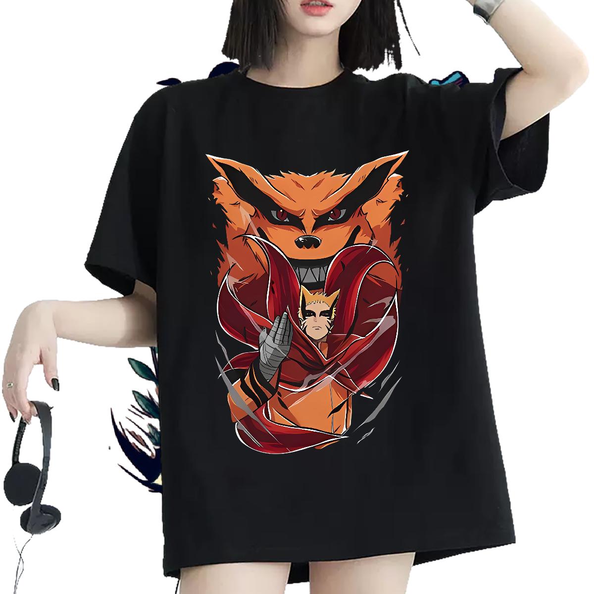 DIY T-Shirts Short sleeve Cotton Soft Cartoon Anime Top Tees Street Loose Womens Tshirts