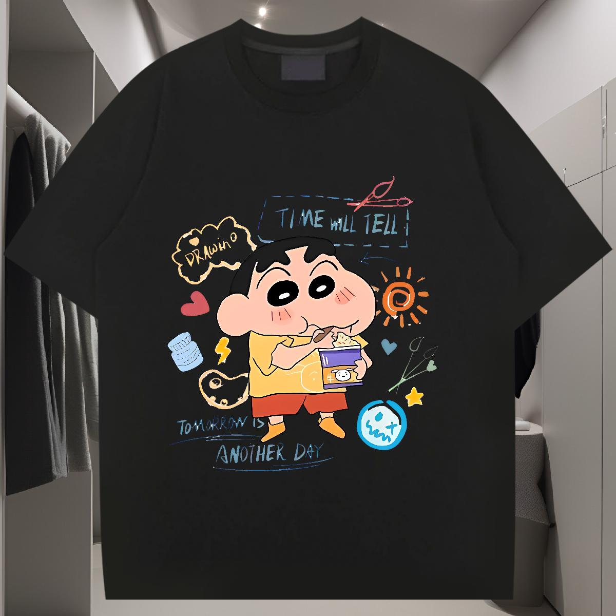 Classic Casual T-Shirts for Men Asian Size Summer Casual Tshirt for Man Woman Crew Neck Cotton Loose Fit