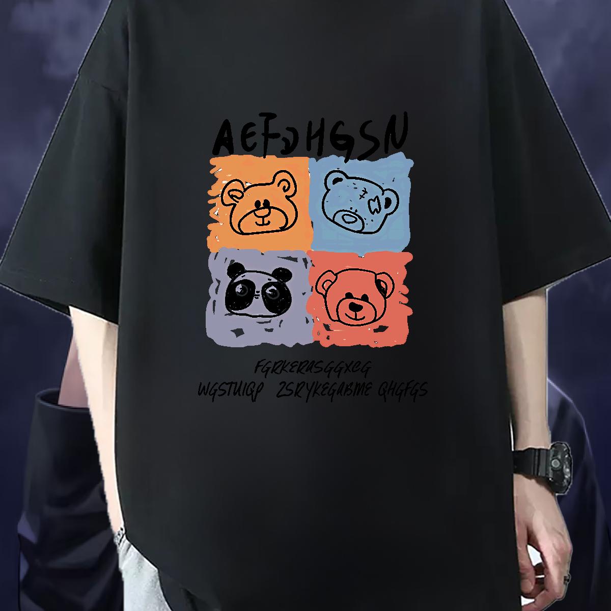 DIY Man T Shirts Asian Size Tshirts Casual Daily Wear Cotton Breathable Soft Popular Clothes