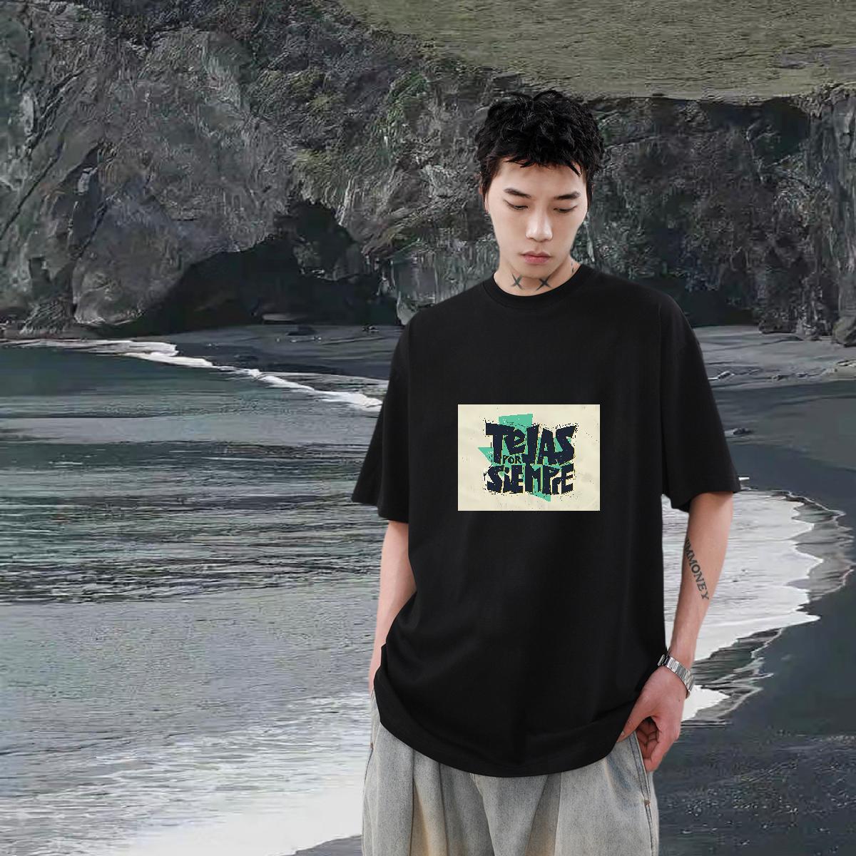 Brand Men Tops Tees Cotton Breathable Short Sleeve Hip Hop Man T Shirts DIY Printed New Polos