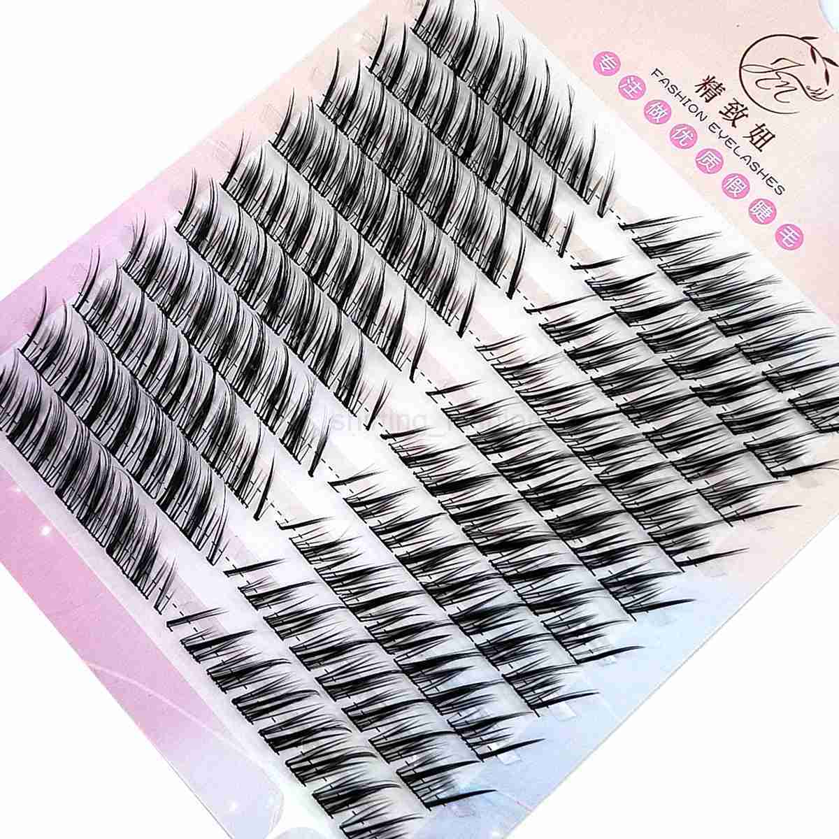 Mix 3D Fluffy Single Cluster Eyelash Extension Segmented Natural Mink Fox Eye Effect makeup Lashes Individual False eyelashesCL240713