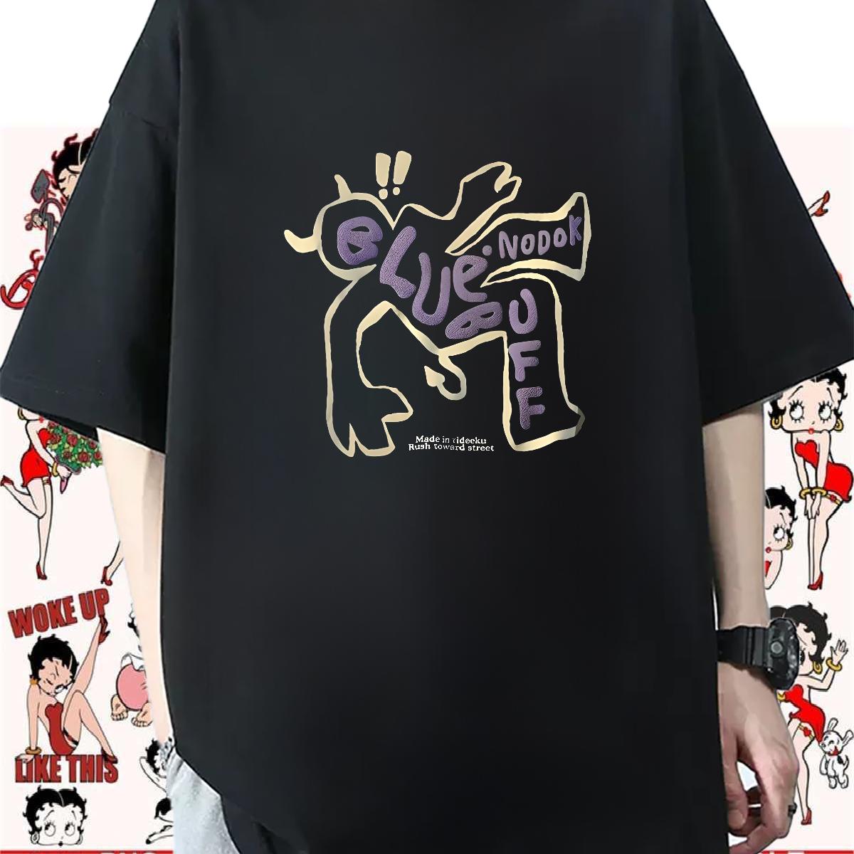 High Quality Mens T Shirts Street Crew Neck Cotton Men Clothes T-Shirt Fashion Design Black Oversized Clothings