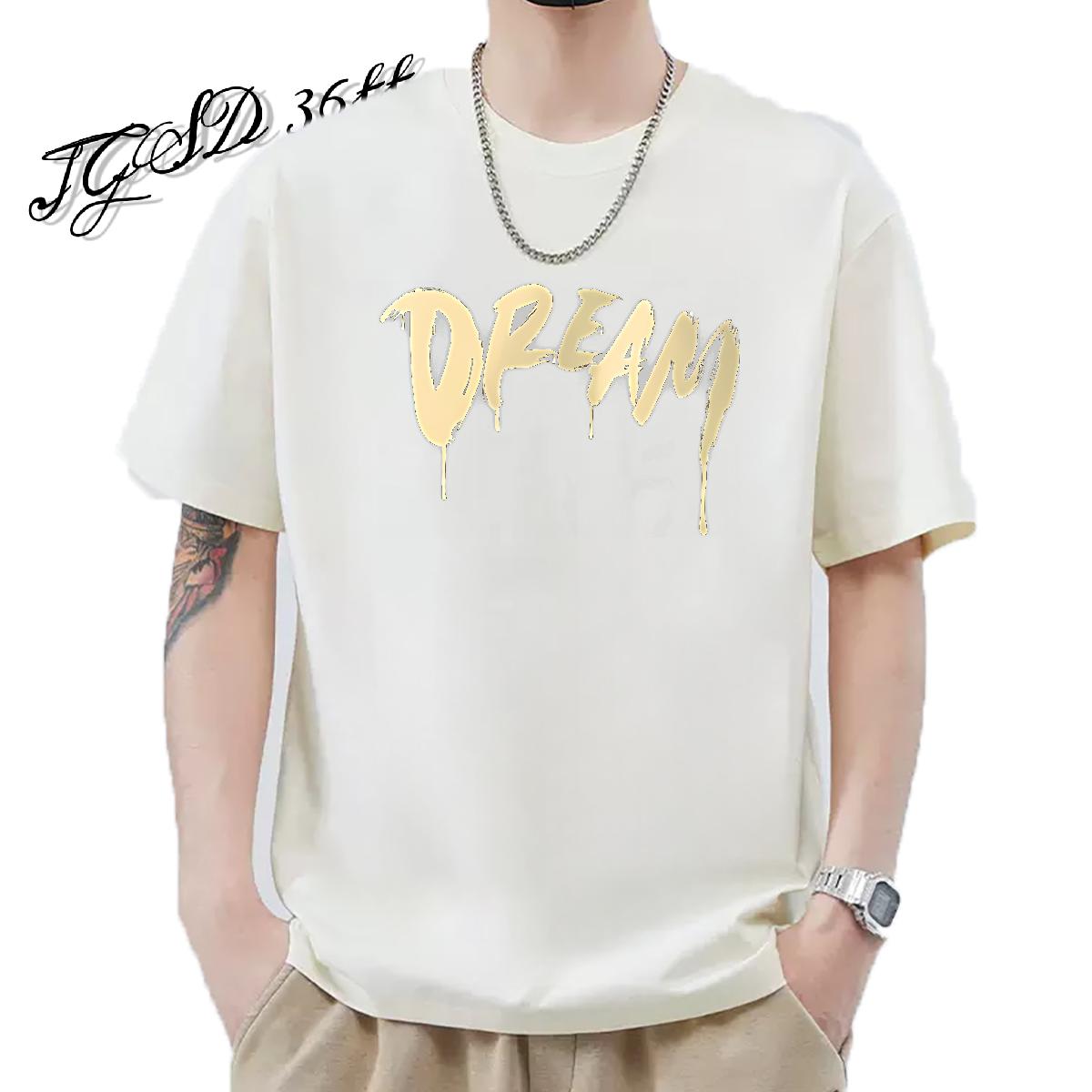 2024 New T Shirts Men DIY Printed Mens Tshirts Hip Hop Street O-Neck Short Sleeve Cotton Designer Top Tees