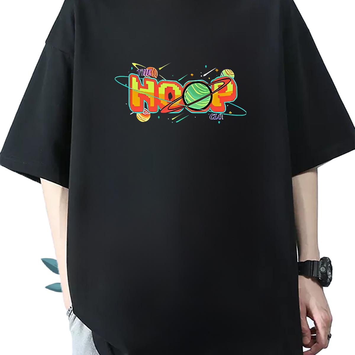 Popular Men Tops Tees Breathable Crew Neck Street wear Hip Hop T Shirts Men Customized Print 2024 Summer Wear