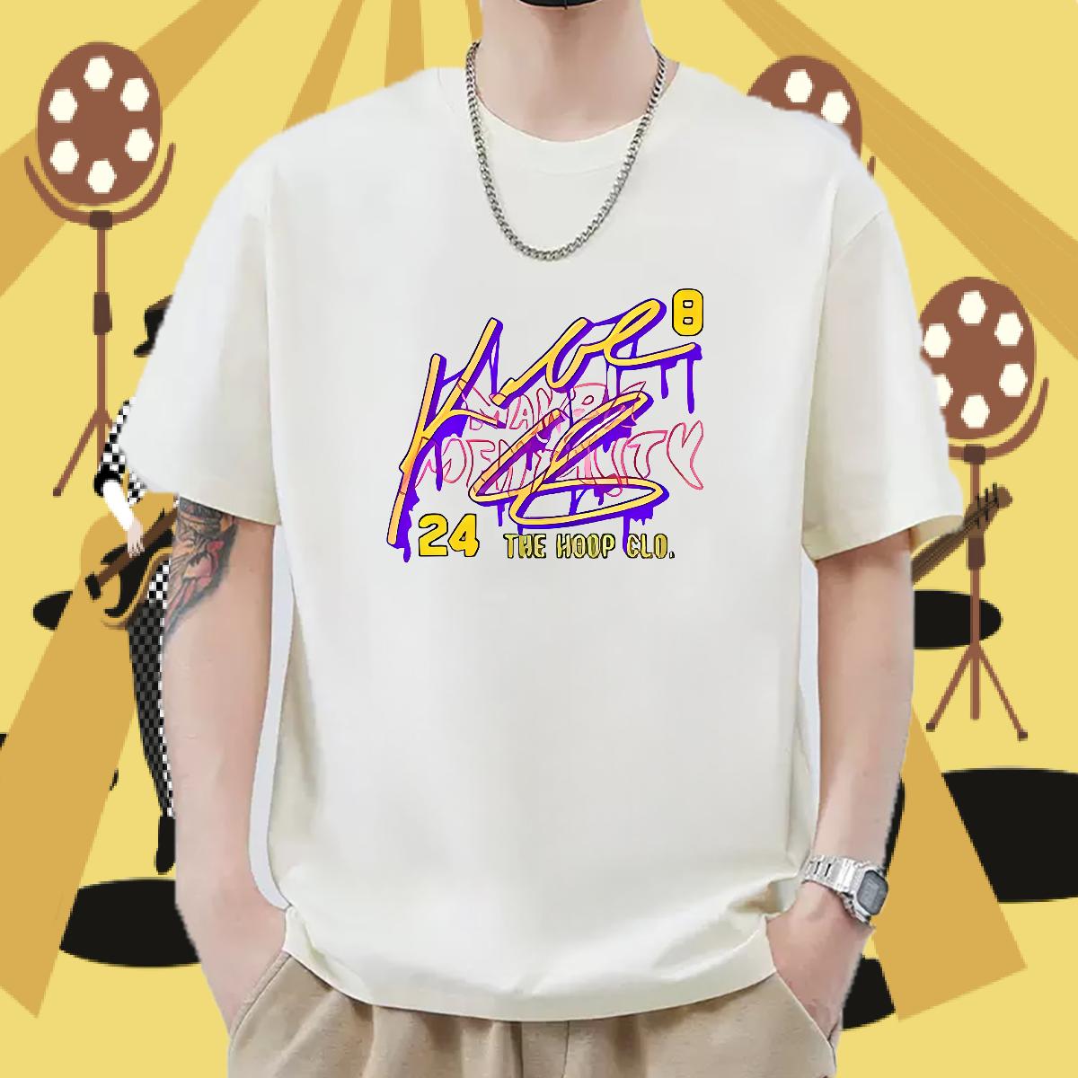 Classic Casual Mens T Shirts Floral Print Daily Outfit Tshirt for Man Woman Cotton Breathable High Quality