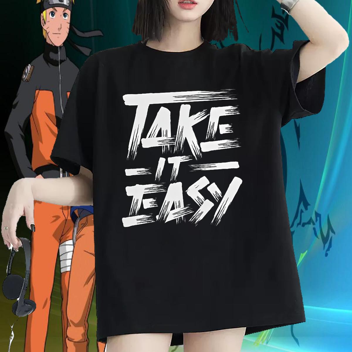 Cotton Breathable Soft Woman T Shirts 2024 DIY Daily Wear Couples T Shirts Cartoon Printing S-3XL Loose fit Tops