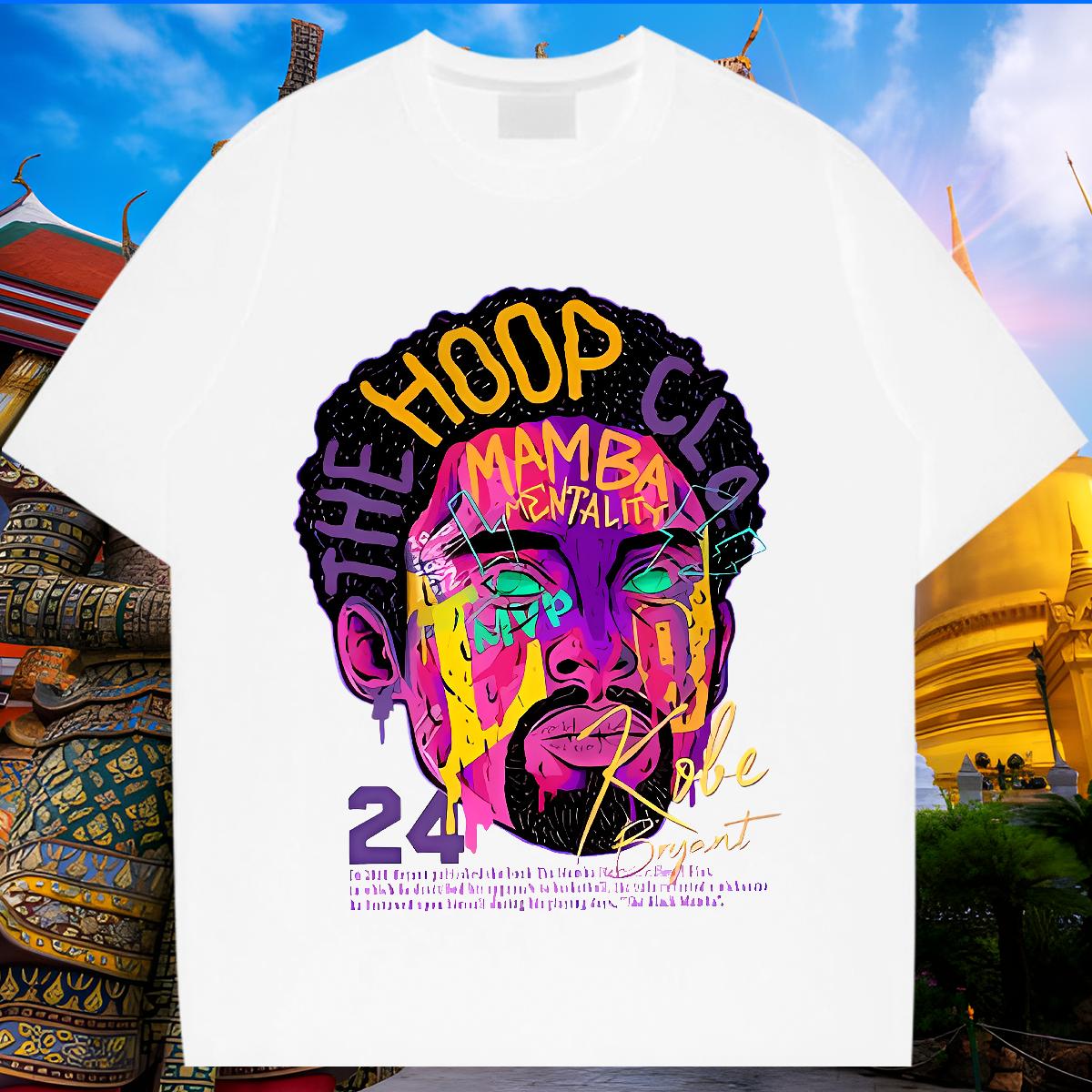 5A Mens T Shirts Hip Hop Street Crew Neck Cotton Tshirts Casual New Plus Size Cartoon Clothings