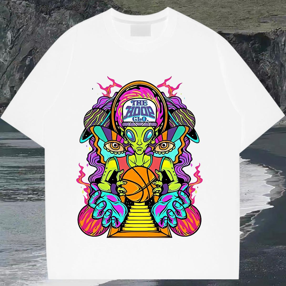 Loose Men Tees Breathable Crew Neck Cotton Street wear Hip Hop Man T Shirts Custom Print Oversized New Designer Tees Shirts