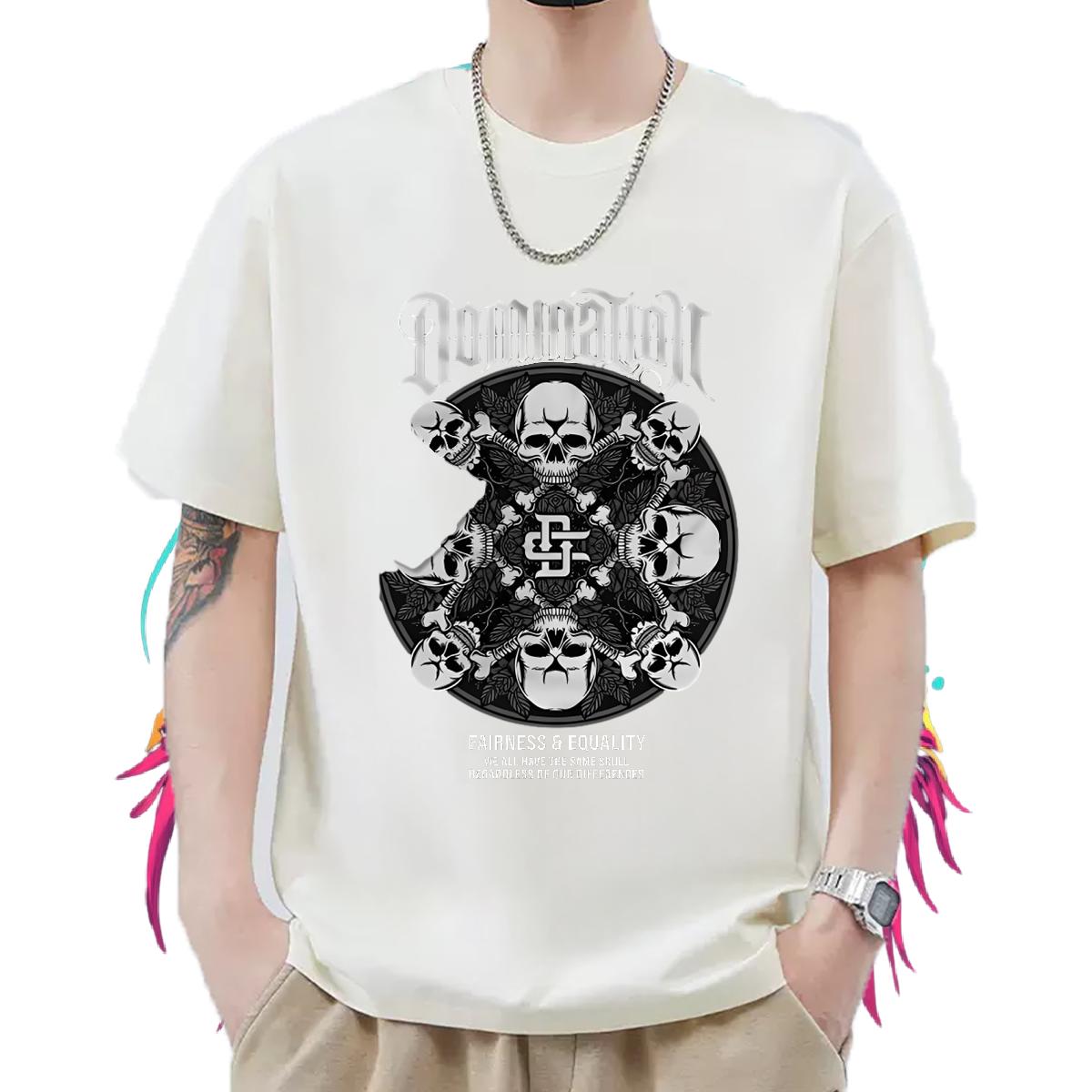 Fashion Man T Shirts DIY Men Tops Tees Street wear Hip Hop Cotton O Neck Short Sleeves Classic Tshirts