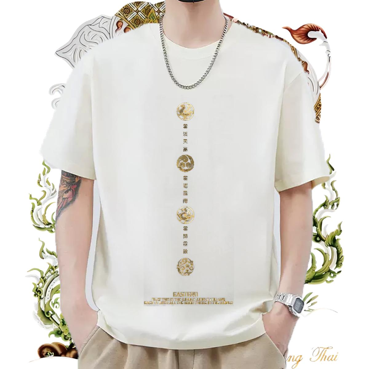 Loose Fit Men Clothes T-Shirt 180g Cotton Sport T shirt Custom Print Oversized DIY Top Tees