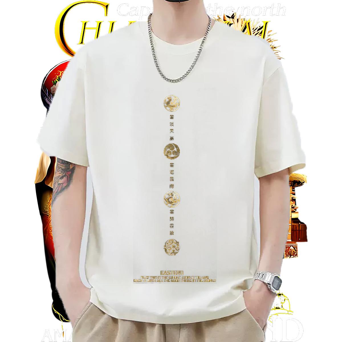 Classic T-Shirts Casual Beach Short Sleeve Cotton O-Neck Men Tshirts Wholesale DIY Printed Polos