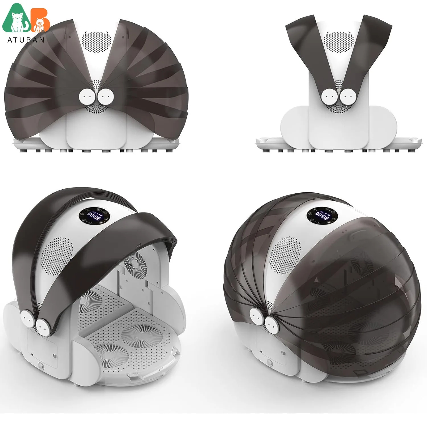 Foldable Automatic Pet Dryer Box for Cats and Small Dogs,Ultra Quiet Cat Hair Dryer 360 Temperature Control Smart Pet Drying Box