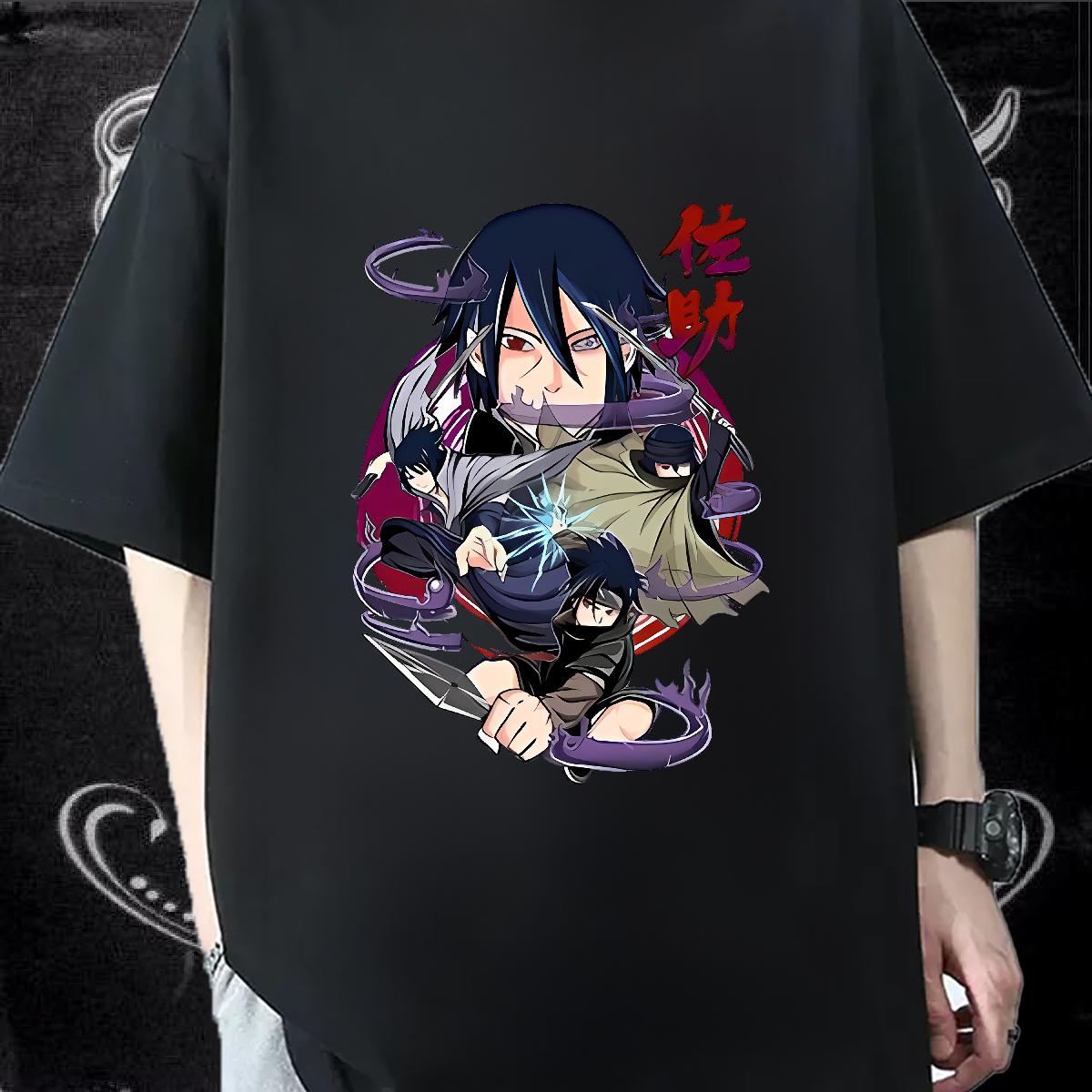 DIY Customized T Shirt For Man Anime Print Men Clothes T-Shirt High Street Hip Hop Breathable Short Sleeve Loose Fit Wear