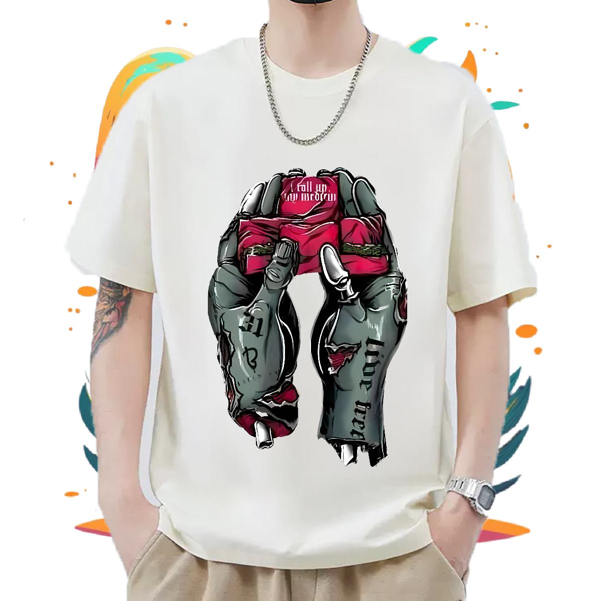 Customized Man T Shirts DIY Summer Casual Men Tops Tees Round Neck Short Sleeve Designer
