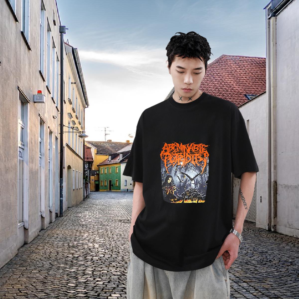 DIY Customized Man T Shirts Custom Print Oversized Men Clothes T-Shirt Hip Hop Round Neck Short Sleeve Comfortable Wear