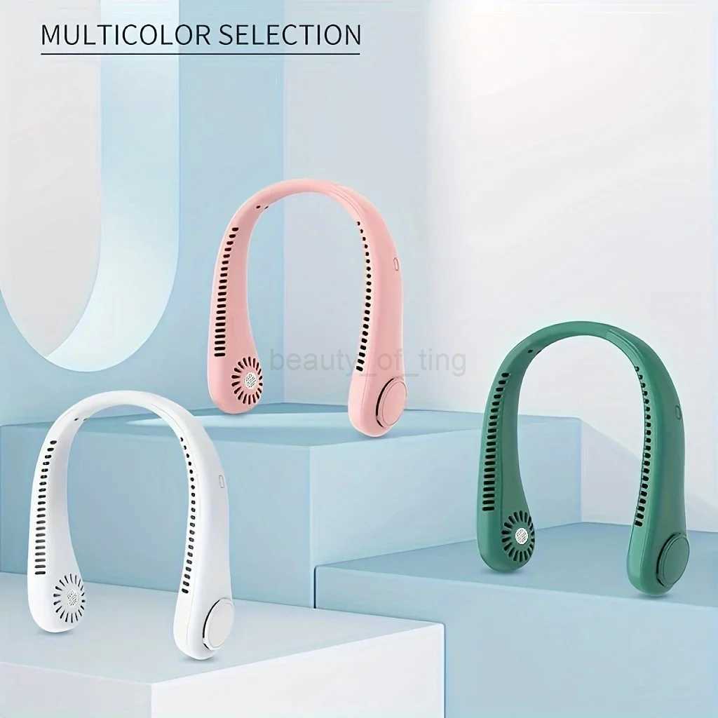 Portable Neck Hanging Fan for Outdoor Sports Silent and Lazy Mini Fan Portable and Rechargeable Keeping Cool Anytime AnywhereCL240712