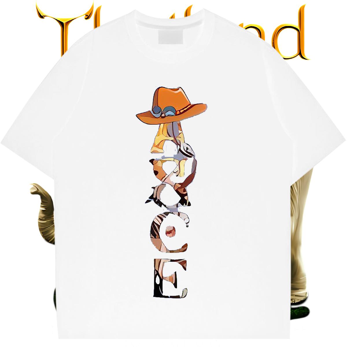 Unisex Men T Shirts Hip Hop Street Breathable Crew Neck Cotton Mens Tshirts 2024 Anime Print Wear